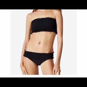 Tory Burch Costa bandeau top and bikini bottom